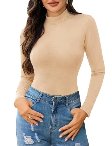 Gyabnw Maglia Termica Donna Collo Alto Manica Lunga Maglie Termiche Donna Strato Base Elasticizzato Intimo Top da Abbigliamento Termico