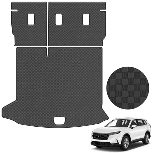 Image of Trunk Liner & Backrest Mat Compatible with 2019-2024 2025 Cadillac XT4- Custom Fit PU Leather Cargo Liner and Backrest Protector- All Weather Waterproof Anti-Slip Easy to Clean Cargo Mats