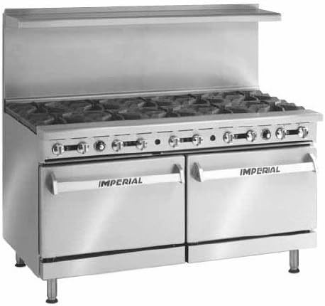 Imperial IR-10 Gas Restaurant Range 60"W with (10) Open Burners & (2) Standard Ovens (390,000 BTU)