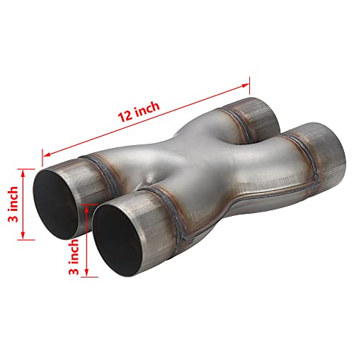 A-KARCK Dual 3-Inch Stainless Steel Wide-Body X-Pipe - Image 3