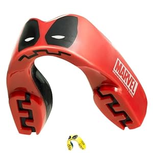 Marvel Deadpool Sports Mouthguard Dual Layer Premium Protection Adult Gum Shield with Case for Boxing, MMA, Rugby, Martial Arts, Judo and All Contact Sports