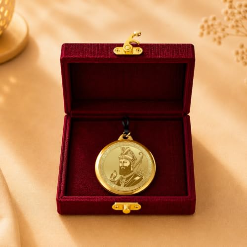 Image of DIVINITI 24K Gold Plated Double-Sided Religious Pendant with Premium Gift Box, Spiritual Locket for Men & Women, Devotional Jewellery for Gifting & Everyday Wear