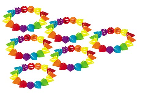 Rainbow Bracelet 6 Pk Party Favors for Teens Rainbow Party Supplies Goody Bag Stuffers Birthday Favors Party Favors Unicorn Jewelry for Girls Bracelets for Girls Punk Jewelry