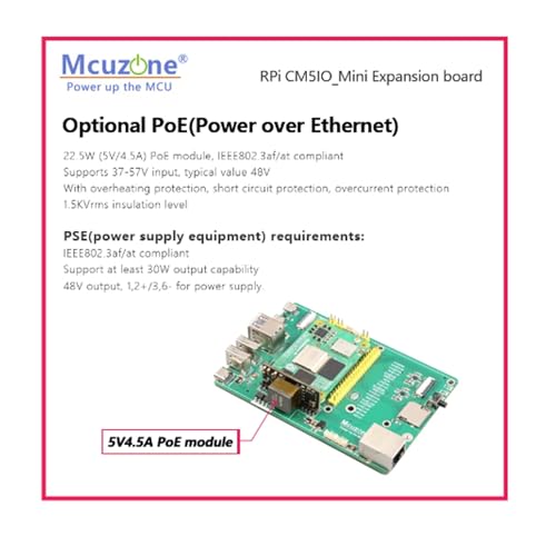 WiFi 7 et Double Ethernet 2.5G pour Raspberry Pi CM5 avec boîtier PoE - 3