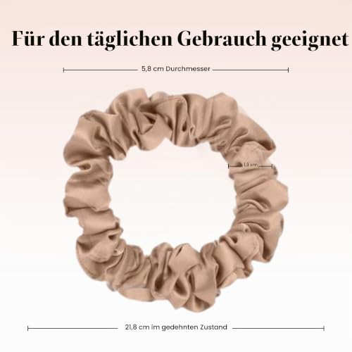 Kitsch Satin Haargummis Damen, Weicher als Seide - Eukalyptus, 6 Stück – Ansicht 2