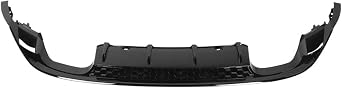 Gloss Black 7.5R Quad Exhaust Rear Diffuser Valance Compatible for VW MK7.5 R GTI GTD 2017-2020
