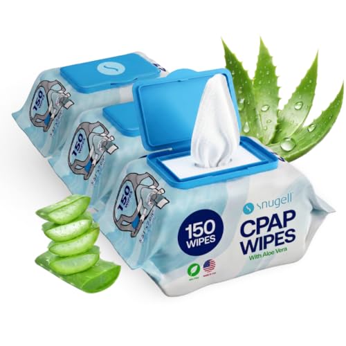 Image of Snugell CPAP Mask Wipes - Travel Size 150 Count (Pack of 3), Unscented