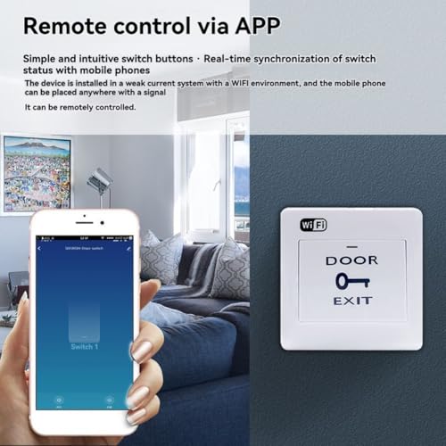 Interruptor de presión inalámbrico WiFi para domotizar la apertura de puerta 5
