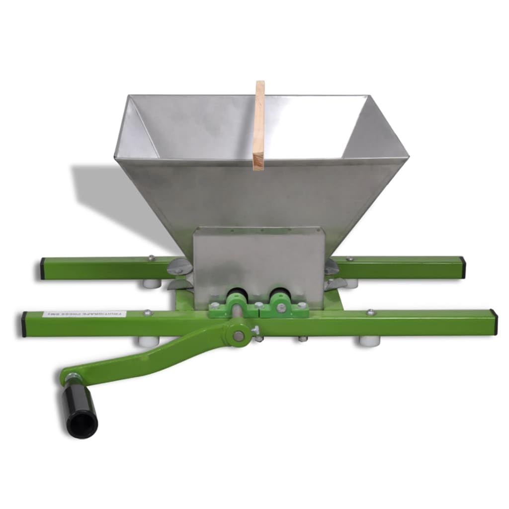 Obstmühle 7 L aus robustem Stahl, manueller Obstzerkleinerer mit Kurbelwelle für Äpfel und Birnen, 51 x 57 x 25 cm Fruchtmühle