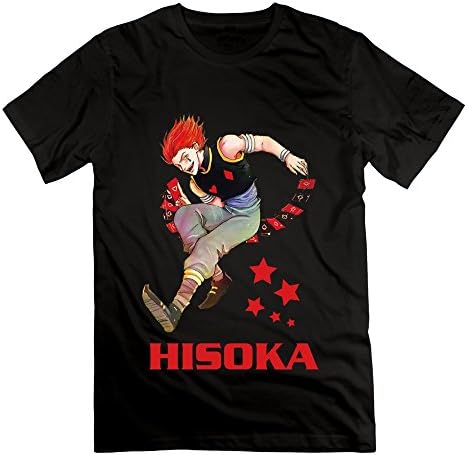 HaoQi Men's Hisoka Hunter X Hunter T-shirts L Black