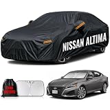 Tozaroa Car Cover Custom Fit Nissan Altima (1998-2026) Waterproof All Weather,Outdoor Full Exterior Automobiles Snow Covers with Windshield Sun ShadeDriver Door Zipper & Storage Bag