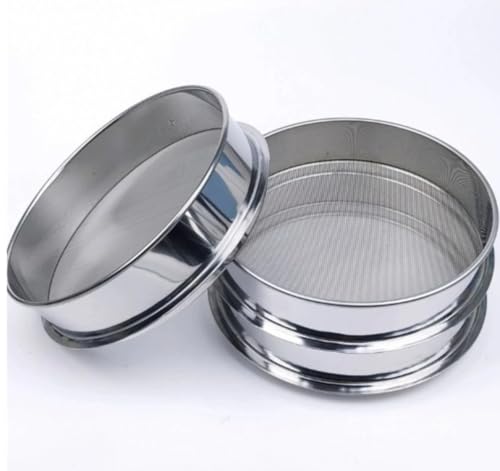 MLTUN MAKAN 304ステンレス鋼ふるい群、二重層パンチングフレームフィルター、砂試験ふるい、標準サンプルふるい304ステンレス鋼スクリーンセット、二重層パンチングフレームフィルター、砂利試験ふるい、標準サンプルふるい、超微細標準サンプルふるい (