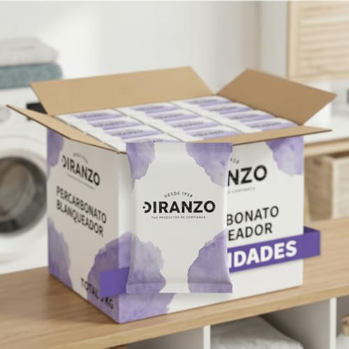 Percarbonato Blanqueador para Ropa Blanca y de Color, Quitamanchas de 500 gr - Presentación en Caja - Pack x12 Uds (Pack x6)