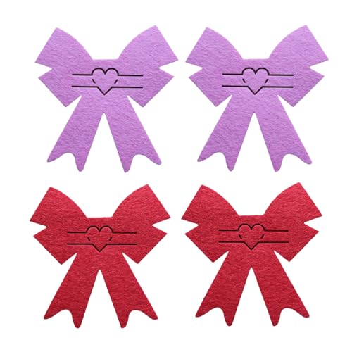 Juego de 4 cortadores de nudo de lazo y tenedor para el día de San Valentín, para cubiertos de bolsillo, para cubiertos