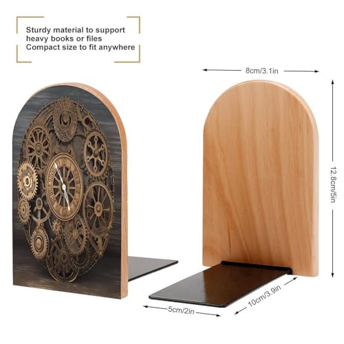 Sujetalibros resistente Steampunk Gears para evitar la caída de libros 3
