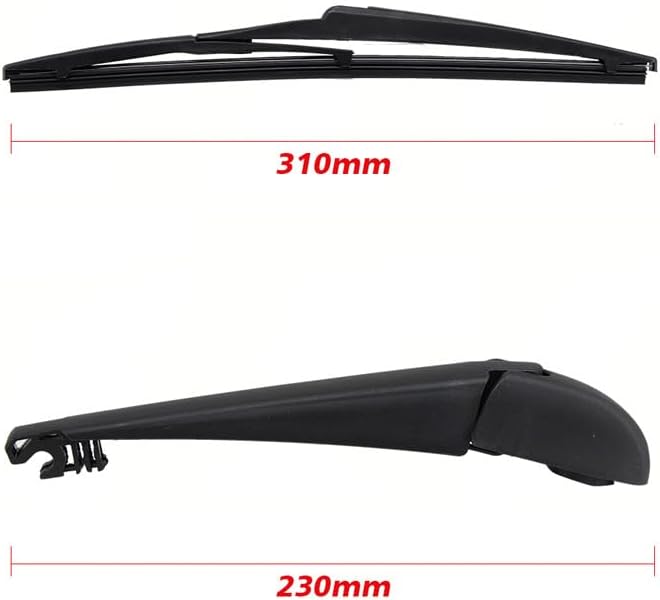 Car Rear Windshield Wiper Arm for Jeep Compass 2017, Back Wiper Arm Blade Set Rubber Cleaning Window Replacements Parts