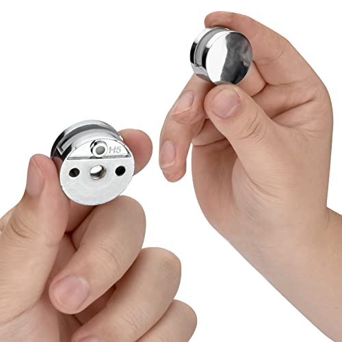 Upgraded 3-5mm Frameless Mirror Mounting Hardware 4 Pack Dual-Screw Fixing Mirror Mounting Kit with Heavy Duty Long Screws & Anchors