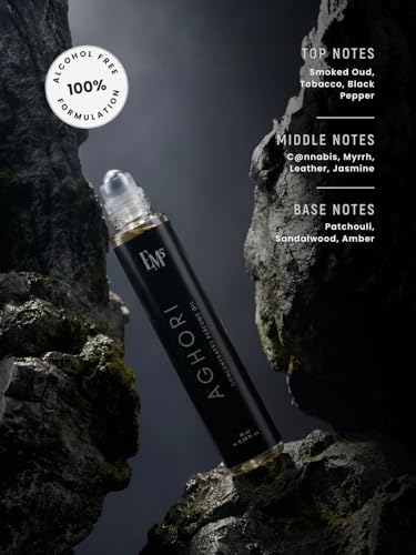 Image of EM5 Aghori Concentrated Perfume Roll-On for Men | Earthy, Woody & Smoky Fragrance | Raw, Intense & Rustic Scent | 100% Alcohol Free | Strong & Long Lasting Perfume Roll On | 10 ml