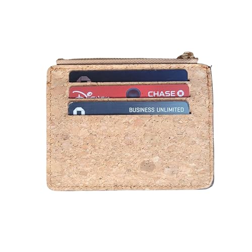 Minimalistic Cork Wallet with Snap Closure Eco Friednly Vegan gift (Plain Cork)3