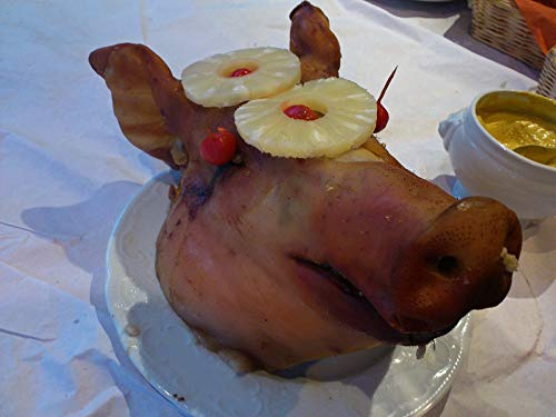 Home Comforts Pig's Head Suckling Pig Feast Head Disgusting-20 Inch By 30 Inch Laminated Poster With Bright Colors And Vivid Imagery-Fits Perfectly In Many Attractive Frames