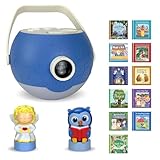 Luna StoryTime Kids Book Projector – 6 Bible & 5 Classic Read-Aloud Stories, 10 Songs & Night Light & Soothing Dream Music | Children Ages 3+ Storytime Projector for Kids & Toddler | Toys, Owl & Angel