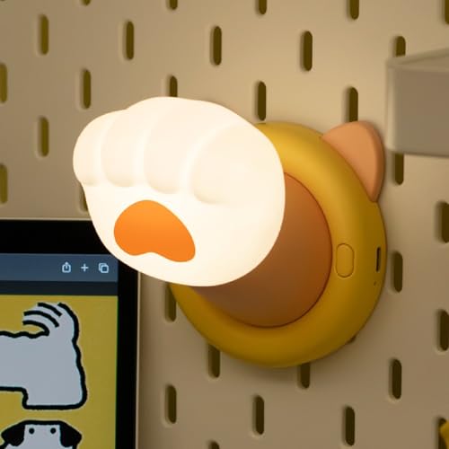 Lámpara de mesa nocturna pata de gato LED portátil USB miniatura 5