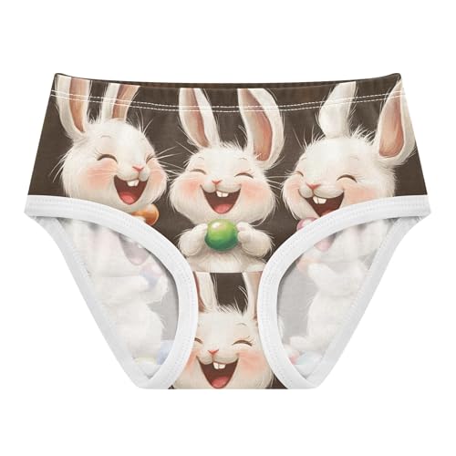 Durable Toddler Underwear Floral 2t Cotton Cute Panties Girl Cute Bunnies Easter Rabbit Briefs Girls Undies