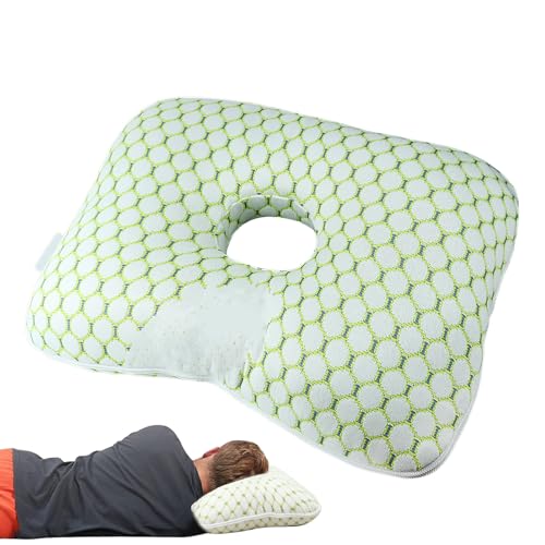 Almohada perforadora – Almohada para dormir lateral, cojín de apoyo, para viajes, aviones, coche, viaje, hogar, personas mayores, mujeres y hombres