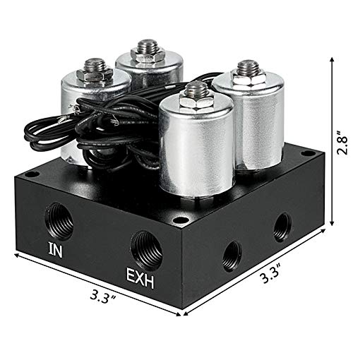 Bestauto 1/4\" NPT Suspension/Air Ride Manifold Solenoid Valve VXF2UM14C Air Suspension Valve