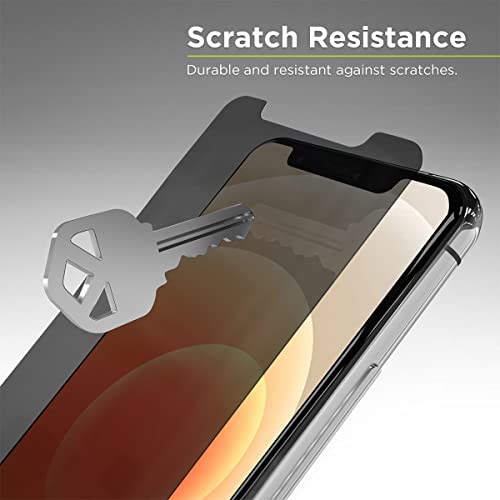Puregear 2-Way Privacy Tempered Glass Screen Protector Compatible W/ Apple Iphone 12 / 12 Pro 6.1" (2020), Self Alignment Installation Tray, Touch Sensitive, Case Friendly, Anti-Fingerprint Coating, Lifetime Replacement, Protect Your Privacy Conceal Your Screen #TOP4