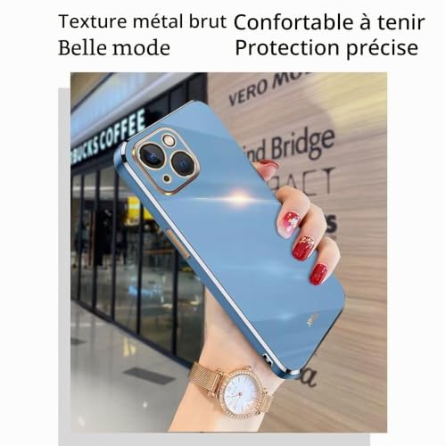HONLEN Coque pour Redmi Note 11 / Note 11S (4G) (6.43" inches), Étui en TPU Souple en Silicone, Design de Cadre de Galvanoplastie - Le Noir – vue 7