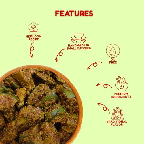 Image of Being Bania Homemade Oil Free Mango Pickle in Jar, 250g | Aam ka Achar | Authentic and Traditional Flavours | No Added Preservatives & Additives | Chatpata Achar | Gourmet Pickles | Oil Less
