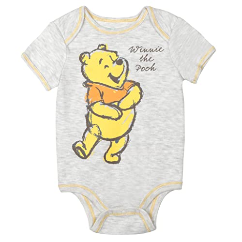 Disney Winnie The Pooh Baby Boys Girls Layette Set: Bodysuit Pants Bib Hat 0-3 Months Yellow #TOP1