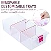MyGift Stackable Single Tray Add-On for 11-Inch Clear Arts & Crafts Container, 9-Compartment Sewing Supplies Organizer with Removable Dividers for Craft Storage, Includes 3 Drawers #2
