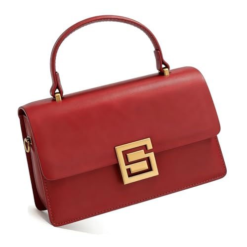 Image of Designer Satchel Purses For Women, Small Cute Crossbody Handbag, Ladies Vegan Leather Top Handle Bags