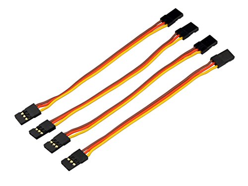 Preisvergleich Produktbild YUKI MODEL Servo-Patch-Kabel / Goldkontakt / Uni / Buchse / 10cm / 4 Stück