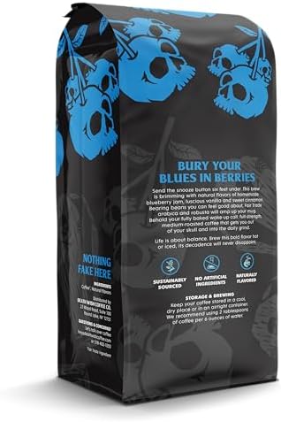Death Wish Coffee, Fair Trade, Ground Blueberry Coffee, 12 oz