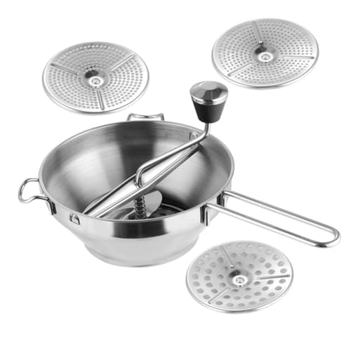 BRIGHTFUFU 1set Manual Potato Masher Stainless Steel Potato Ricer Vegetable Mincer Easy to Clean Kitchen Tool for Mashed Potatoes Sweet Potatoes and More