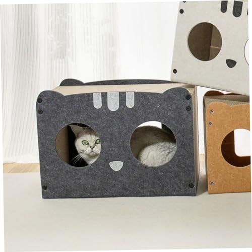 COLLBATH Arranhador Gato Areia Para Gatos Caixa Para Gatos Casinha Gato Arranhador Gato Ondulado Clu