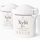 Xilitolo Premium 10 kg – 100% Zucchero di betulla – Sostituto dello zucchero derivato dalla betulla – Ipocalorico, facilmente solubile – Confezionato in Germania – 2 x 5 kg
