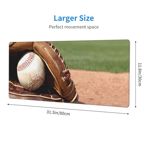 Tapis de souris de jeu baseball XXL 80x30cm antidérapant