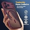 Oududianzi-Cover per iPhone 17 Pro Max Compatibile con MagSafe, Custodia Traslucida Posteriore PC Silicone TPU Bumper, Protezione Della Fotocamera, Cover Militare Antiurto Anti-Impronte-Bordeaux