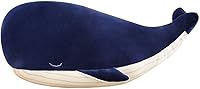 MUPI Cute Blue Whale Plush Pillow - Soft Stuffed Animal Toy, 4 Sizes (10-33 Inch) Kawaii Plushie for Kids, Boys, Girls & Adults