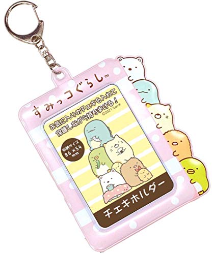 ヒラ商 すみっこぐらし チェキホルダー カラビナ キーホルダー しゅうごう サイズ:外寸/116×89 内寸/86×54 T-SMCH-01