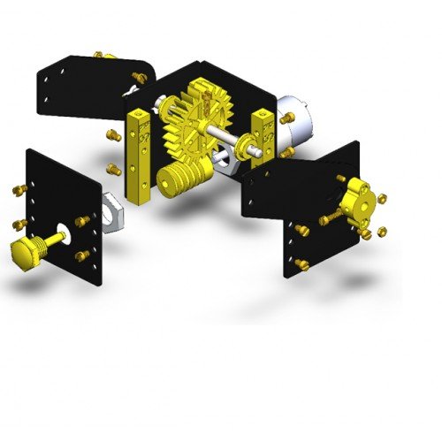 ROBOSOFT SYSTEMS Metal Gear Box Module (Black) (B00WGFOFOE) Amazon Price History, Amazon Price Tracker