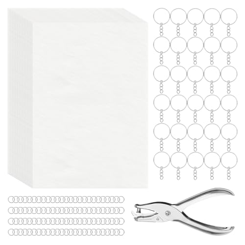 WISYOK 161Pcs Shrink Plastic Sheets Kit Shrinky Film
