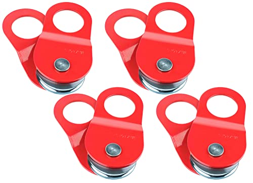 Mytee Products (4 Pack) Recovery Winch 10 Ton Snatch Block, Towing Pulley Blocks 22,000 lbs Capacity, Off Roading, Hauling | Offroad Recovery Accessory for Truck, Tractor, ATV & UTV