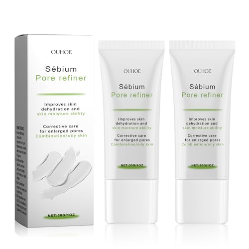 Pack de 2 Sebium Pore Refiner, Crema Sintonizador de Poros, Crema Refinadora de Poros, Cuidado Facial que Reduce los poros para Mujeres, Hidratación Duradera, crema para la Piel Seca/Grasa