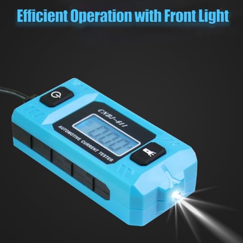 Testeur de circuit automobile avec écran LCD bleu et outil de test