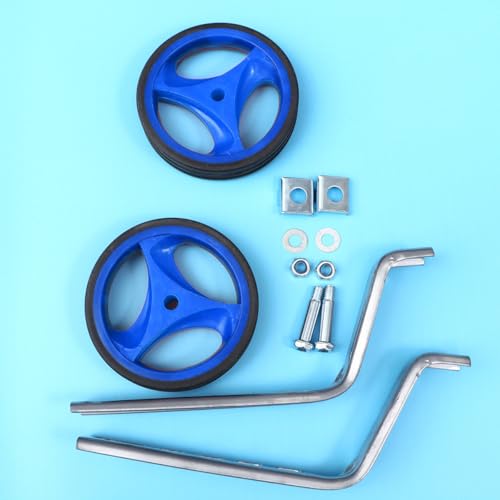 Ruedas de Entrenamiento para Bicicleta con Soporte Ajustable de 12 a 20 Pulgadas, Ruedas Auxiliares Silenciosas y con Luz Intermitente, Color Azul miniatura 7